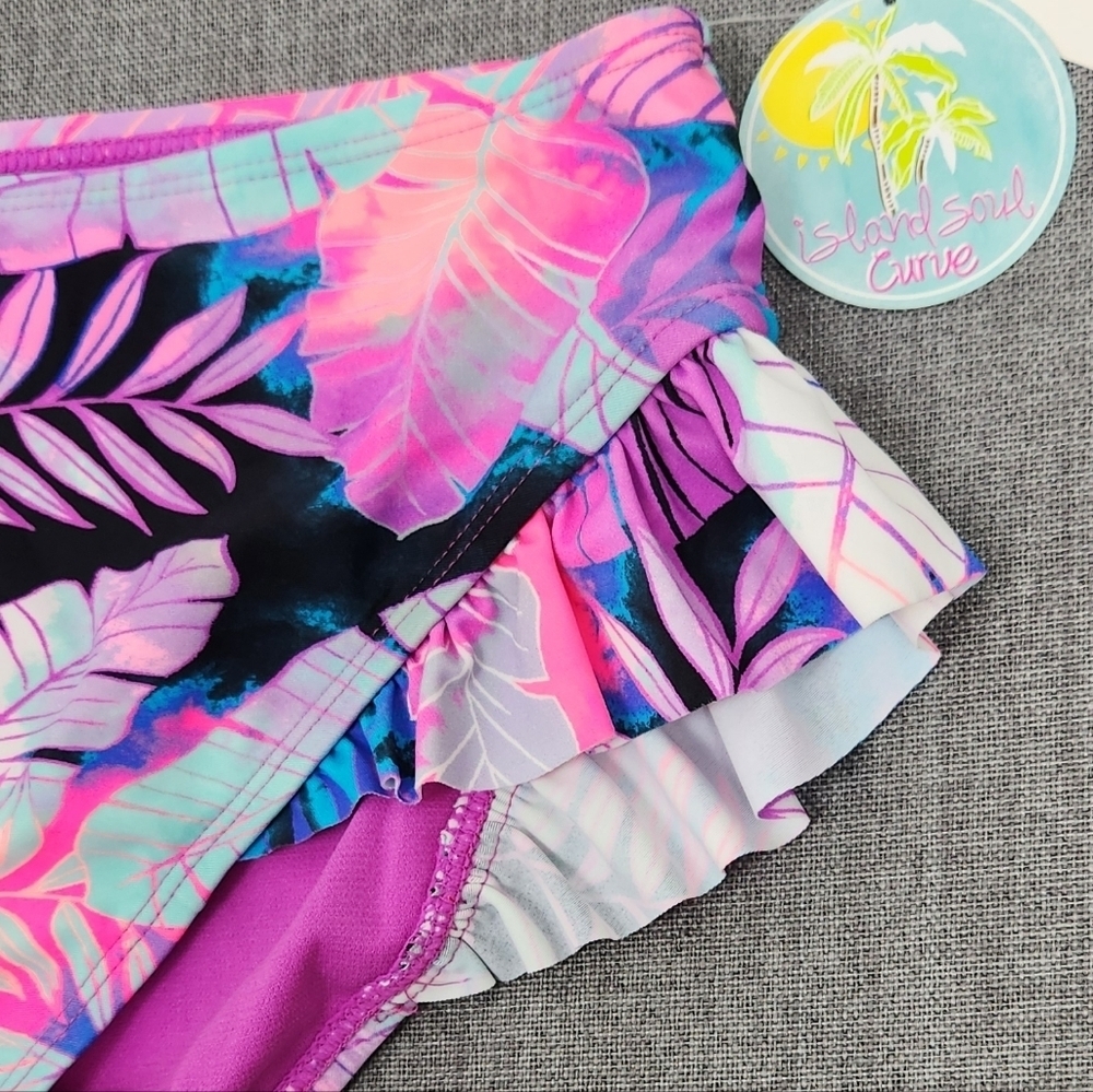 Island Sand Multi Color Swimsuit Bikini Bottoms. 1X - Picture 2 of 9